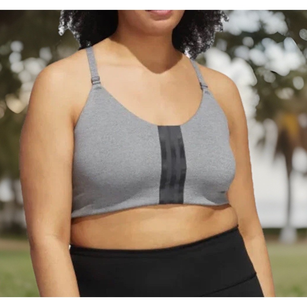 Adidas Sports Bra Aeroimpact Training Athletic Light Support Plus Size Women 4X‎